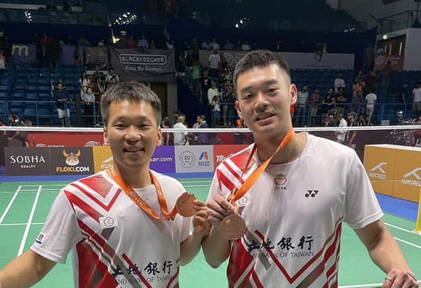(圖)Taiwan’s badminton stars Lee Yang and Wang Chi-lin took bronze at the 20232Badminton Asia1Championships (photo provided by the Chinese Taipei Badminton Association)